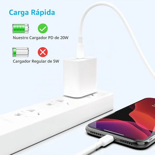 Vista 6 de Cable USB C a Lightning, paquete de 5 unidades de 6 pies [certificado Apple MFi] Cargador rápido para iPhone de carga rápida tipo C a cable