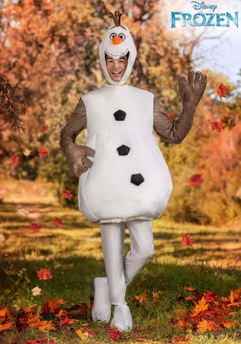 Vista 2 de Disfraz de Olaf Frozen para adultos de Disney, Blanco