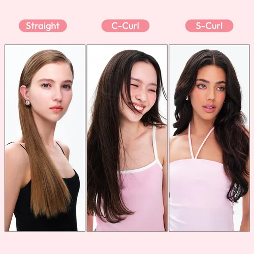 Vista 7 de VODANA Plancha de pelo profesional de cerámica de 1 pulgada, acabado suave y sedoso y control de encrespamiento para todo tipo de cabello, placas