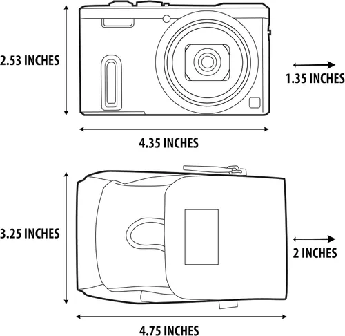 Vista 2 de USA Gear Point and Shoot - Funda para cámara compatible con Sony Cybershot, Kodak Pixpro FZ55, Ricoh GR III, Nikon Coolpix y más, bolsa pequeña