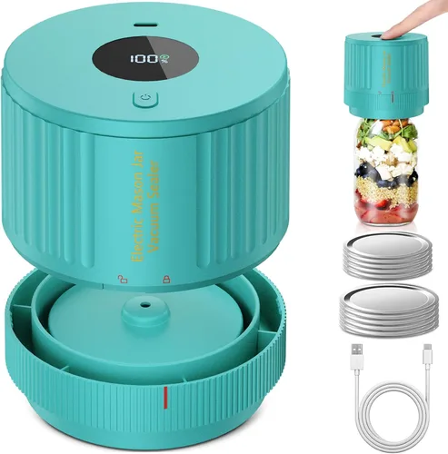 Vista 15 de LOVE MOMENT - Kit de sellador al vacío eléctrico para tarros Mason para tarro Mason de boca ancha y boca regular