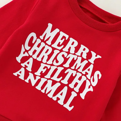 Vista 5 de Ayalinggo Suéter de Navidad para bebé, niña, niño, suéter de manga larga, sudadera para otoño e invierno