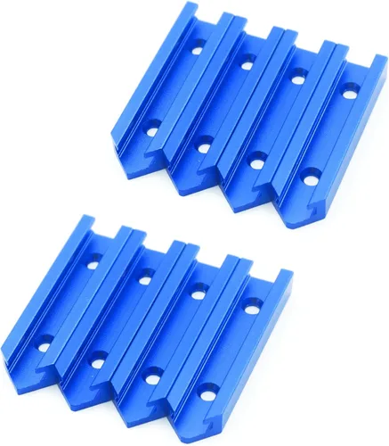 Vista 2 de 2 rieles en T para carpintería con tornillos, herramientas de carpintería de aleación de aluminio, perfil de doble corte, rieles en T universales