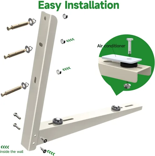 Vista 5 de Soporte de montaje en pared dividida plegable para mini split AC 7000 BTU a 12000 BTU