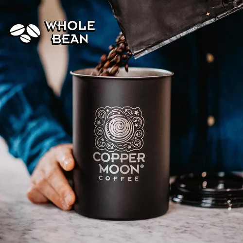Vista 5 de Copper Moon Café de grano entero de tostado medio, vainilla francesa, 5 libras Bolsa de 5 libras, café saborizado, vegano, sin alérgenos, sin OMG