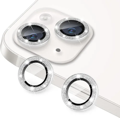 Vista 12 de Protector de Lente de Cámara para iPhone 13 Mini/iPhone 13, Vidrio Templado 9H Anti-Rayones Protector de Pantalla de Cámara de Metal a Prueba