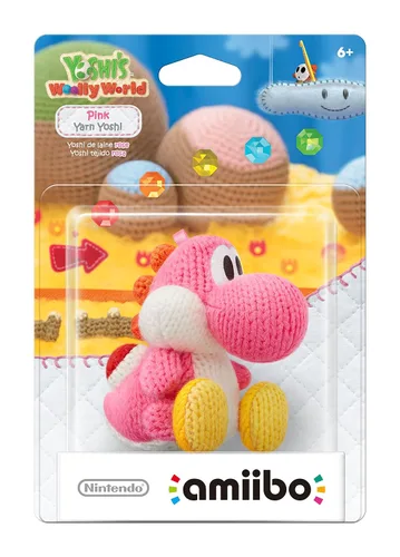 Vista 2 de Hilo rosa Yoshi Amiibo (serie mundial de Yoshi)