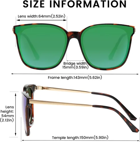 Vista 3 de Duco - Lentes de sol redondos vintage para mujeres y hombres con protección UV de moda para la playa