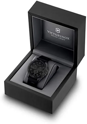 Vista 4 de Victorinox Swiss Army FIELDFORCE - Reloj deportivo cronómetro, negro, reloj de pulsera de cuarzo, cronógrafo, fabricado en Suiza, Negro -, Cronógrafo