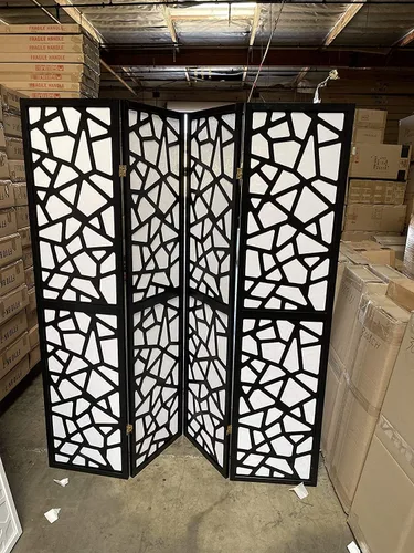 Vista 16 de Mosaic Breeze - Divisor de habitación, 3-8 paneles (negro, 3 paneles)