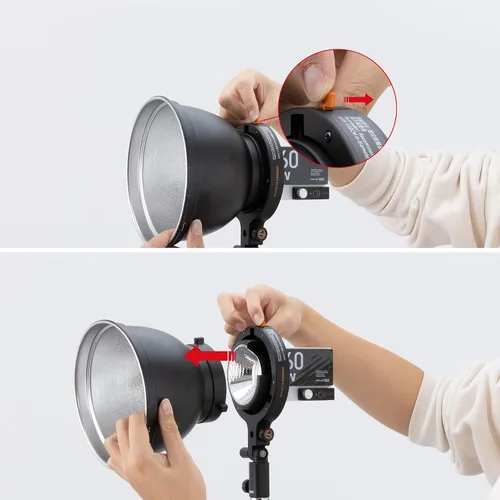 Vista 6 de ZHIYUN Adaptador de montaje Bowens A con soporte ZY para luz G60