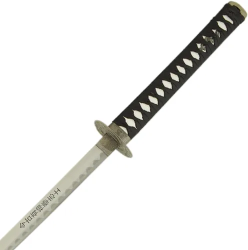 Vista 6 de MASTER USA - Espada Katana tallada a mano con código Samurai Bushido en vaina, acero 1045, 41.5 pulgadas en total, incluye soporte de exhibición