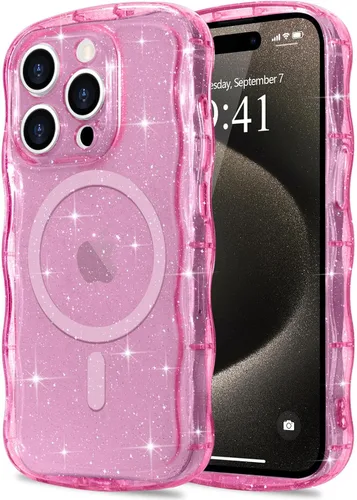 Vista 170 de Pepmune Funda magnética para iPhone 17 Pro Max, color rosa
