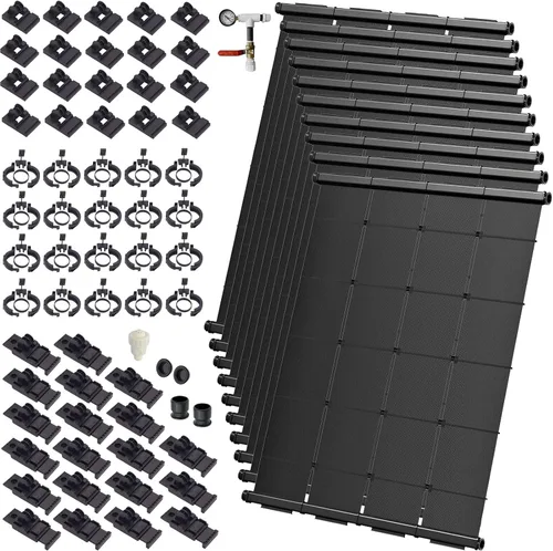 Vista 15 de Kit de bricolaje de calentador solar de piscina de grado industrial, sistema de montaje superior sin tirantes de viento alto y máxima resistencia a