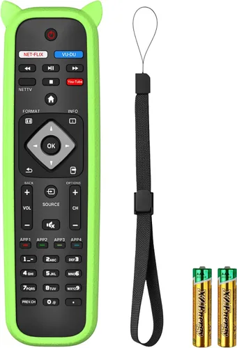 Vista 10 de NH500UP - Reemplazo de mando a distancia compatible con Philips TV Remote Reemplazo con cubierta azul brillante para NH500U NH500UW NH503UP