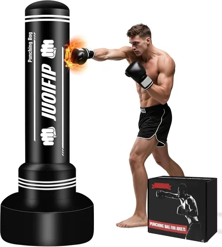 Vista 9 de Heavy Punching Bag with Stand Adults Teens,70" Freestanding Boxing Bags Kicking Bag Heavy Bag with Boxing Gloves and Electric Air Pump, Kickboxing