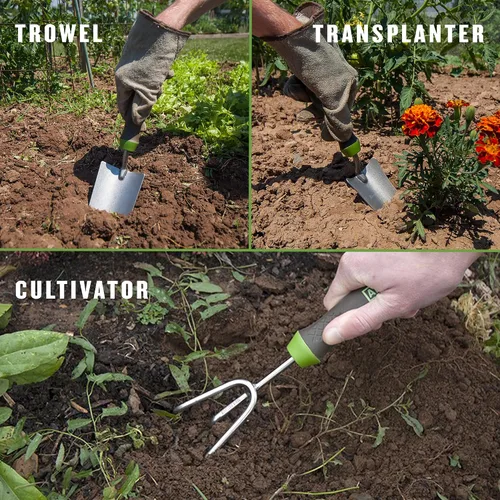 Vista 6 de AMES 24450009 Ergo Gel Grip Juego de herramientas de jardín con paleta de mano, trasplantador y cultivador de 3 piezas