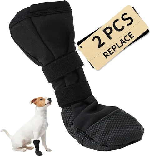 Vista 7 de Snugrance Botas de recuperación para perros, heridas y heridas, protectores de patas para perros, 2 unidades (S) Zapato antideslizante