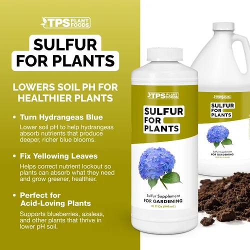 Vista 2 de Fertilizante de azufre: enmienda líquida de azufre para hojas más verdes, mejor absorción de nutrientes y plantas más fuertes, 8 onzas