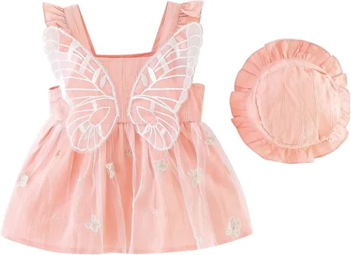 Vista 25 de Vestido tutú de verano para niñas pequeñas, sin espalda, vestido de princesa para fiesta de cumpleaños, vestido de verano con lazo floral
