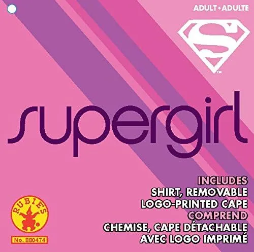 Vista 8 de Remera disfraz de Super Chica, de DC Comics, con capa.