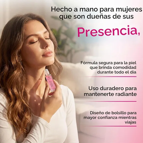 Vista 5 de AETHERIS - Perfumes de feromonas para mujer, de larga duración, Rollerball con dulce, portátil para un uso diario conveniente. Siéntete seguro