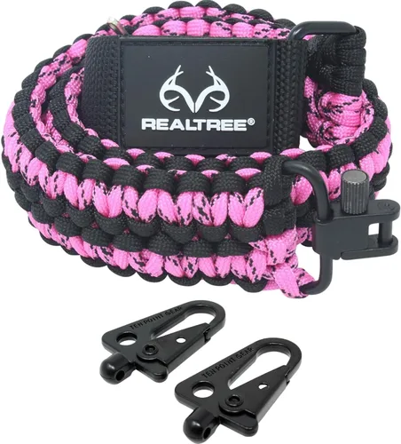 Vista 7 de Realtree Paracord - Eslinga tradicional de 2 puntos para pistola ajustable 550 con giro y adaptador. Eslinga para exteriores con licencia oficial.