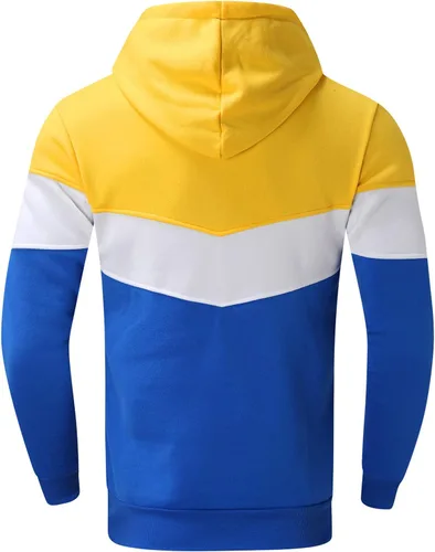 Vista 5 de LCMTWX Traje deportivo de 2 piezas para hombre, color sólido, con cremallera, suéter, pantalones, traje deportivo, casual, sudadera con capucha