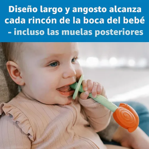 Vista 4 de Dr. Brown's Tubos de dentición para bebés, abejas y caracoles, 9.8 ft+, paquete de 2