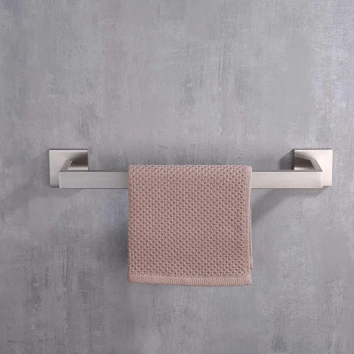 Vista 3 de TASTOS Toallero de 16 pulgadas de níquel cepillado, soporte cuadrado de acero inoxidable para baño, cocina, montado en la pared