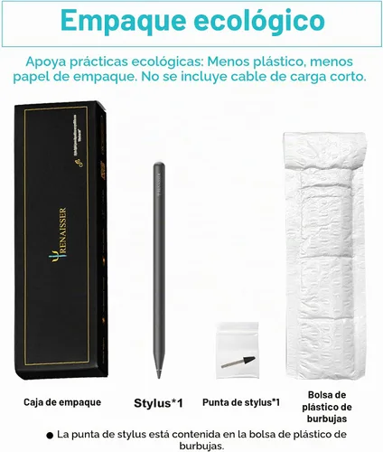 Vista 7 de Bolígrafo RENAISSER Raphael N520C, diseñado en Houston, fabricado en Taiwán MPP 2.0 Stylus pen for Surface Pro/Go/Book/Studio, 4096 Pressure, Tilt