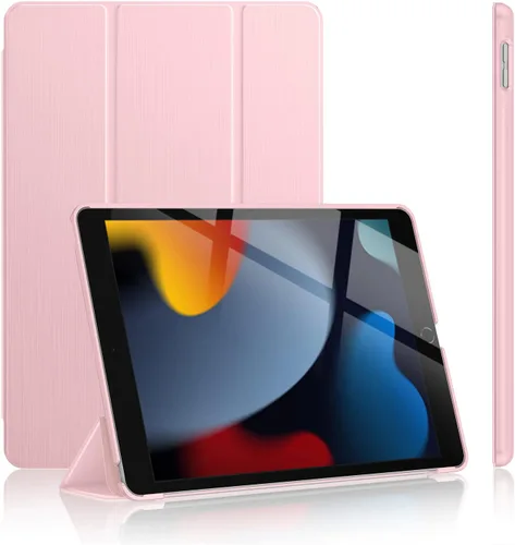 Vista 9 de Soke Funda para iPad de 9ª/8ª/7ª generación 2021/2020/2019, [soporte tríptico delgado + activación/suspensión automática], cubierta trasera