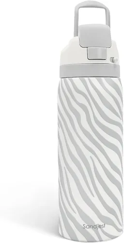 Vista 15 de Botella de agua aislada de acero inoxidable SANDJEST con pajita para deportes y viajes, la mejor tía de siempre, 946ml, regalos para mujeres, día