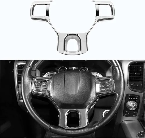 Vista 12 de Hoolcar Funda interior para volante de ABS compatible con accesorios Dodge RAM 2010-2017, color azul