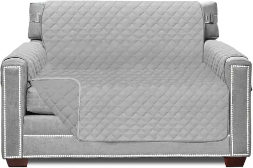 Vista 129 de Sofa Shield - Funda para sofá Loveseat con correa patentada, protector de cojín, funda reversible diseñada en EE. UU. resistente a manchas