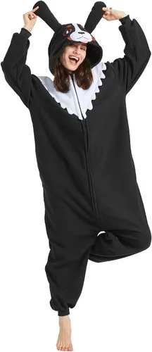 Vista 4 de BETIFUHOM Pijama unisex para adultos, disfraz de Halloween y Navidad, cosplay para mujeres y hombres