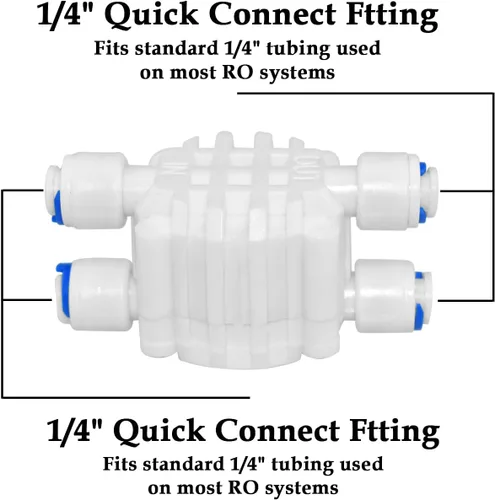 Vista 10 de Válvula de cierre automático de tubo de 1/4 de pulgada, con accesorios de conexión rápida, para sistema de filtro de agua de ósmosis inversa RO