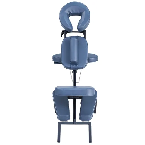 Vista 5 de Master Massage - Silla de masaje portátil profesional ligera plegable de aluminio ajustable con funda de transporte con ruedas, aluminio, azul