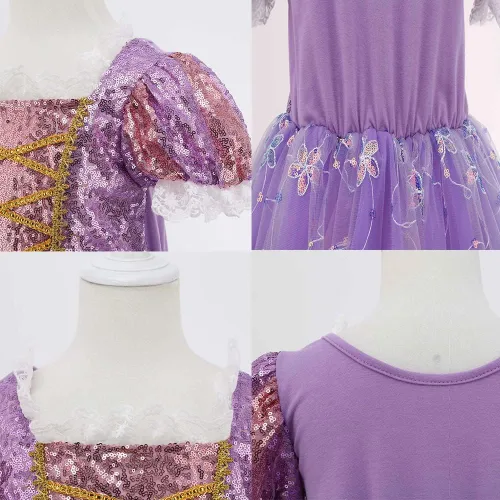 Vista 4 de MINACARE Disfraz de princesa magnífico vestido de reina elegante vestidos de fiesta de cosplay