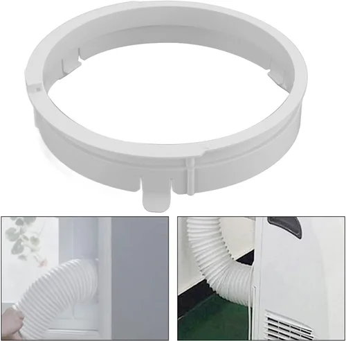 Vista 7 de GLOGLOW - Conector de manguera de aire acondicionado, adaptador de interfaz de conducto de escape ajustable ABS para aire acondicionado móvil 1.5P