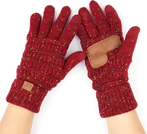 Vista 30 de Funky Junque Guantes de invierno para mujer – Lindos guantes de punto con forro polar para pantalla táctil y mensajería para mujeres, accesorios