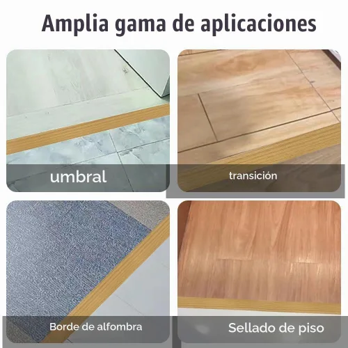 Vista 7 de Tira de transición de piso de 10 pies de alfombra a baldosa tira