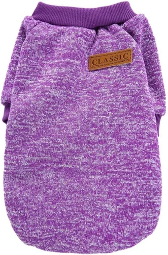 Vista 6 de Suéter de punto clásico para perros y mascotas, cálido para invierno, abrigo para cachorros y mascotas, ropa de suéter suave para perros pequeños