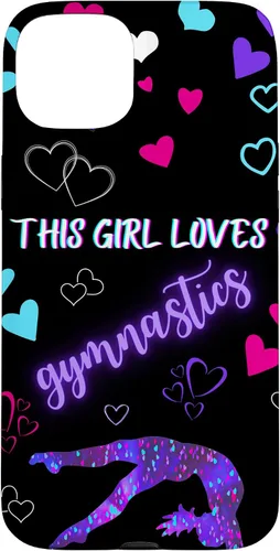 Vista 9 de Funda para iPhone 16 Gymnast This Girl Heart Loves Gymnastics Pink Teal