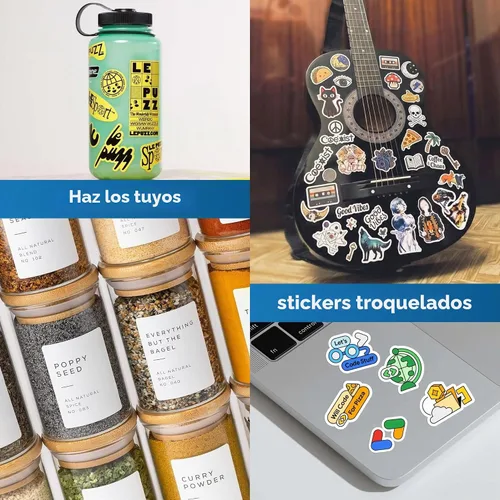 Vista 5 de OnlineLabels Papel Adhesivo Impermeable de Hoja Completa de 8.5" x 11" – Adhesivo Permanente, Vinilo Blanco Mate, Compatible con Cricut & Silhouette