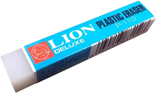 Vista 7 de LION Borradores de plástico blanco translúcido, 24 EA/Box, 1 caja (P-100)