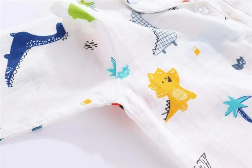 Vista 6 de Mud Kingdom Conjunto de pijama Boutique para niñas y niños, ropa de dormir de manga larga con cuello