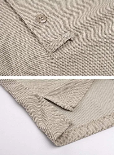 Vista 3 de Camiseta de cuello polo táctica Tacvasen para hombre, diseño de manga larga y corta, para deportes y uso al aire libre