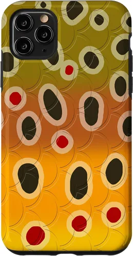 Vista 13 de Marrón trucha patrón pescado arte trucha pesca mosca pesca regalo caso para iPhone 17