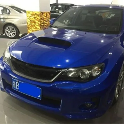 Vista 6 de Parrilla de malla frontal de fibra de carbono para Subaru Impreza 2011-2014 11-14 WRX STI parachoques superior